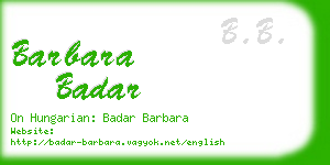 barbara badar business card